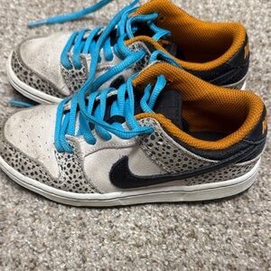 Nike Kids' Sneakers - White, Black, and Blue